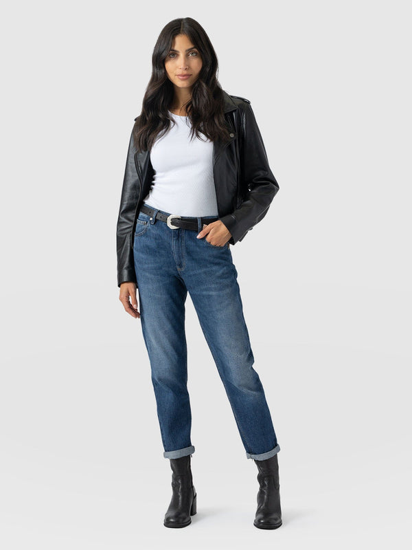 Boyfriend Jeans - Mid Blue