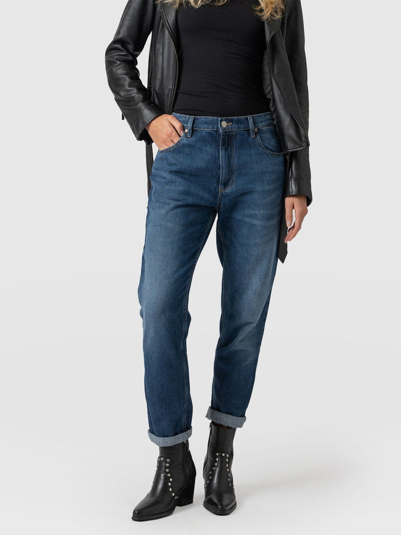 Boyfriend Jeans Mid Blue - Women's Jeans | Saint + Sofia® UK