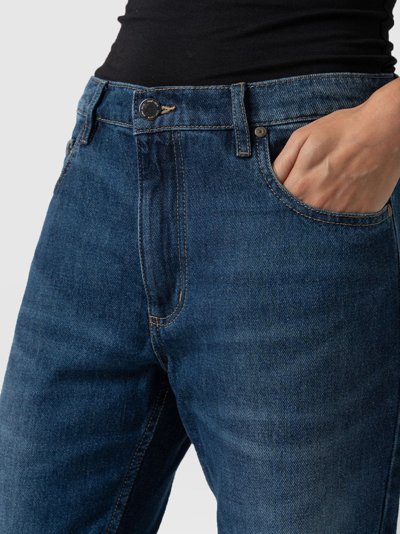 Boyfriend Jeans Mid Blue - Women's Jeans | Saint + Sofia® UK