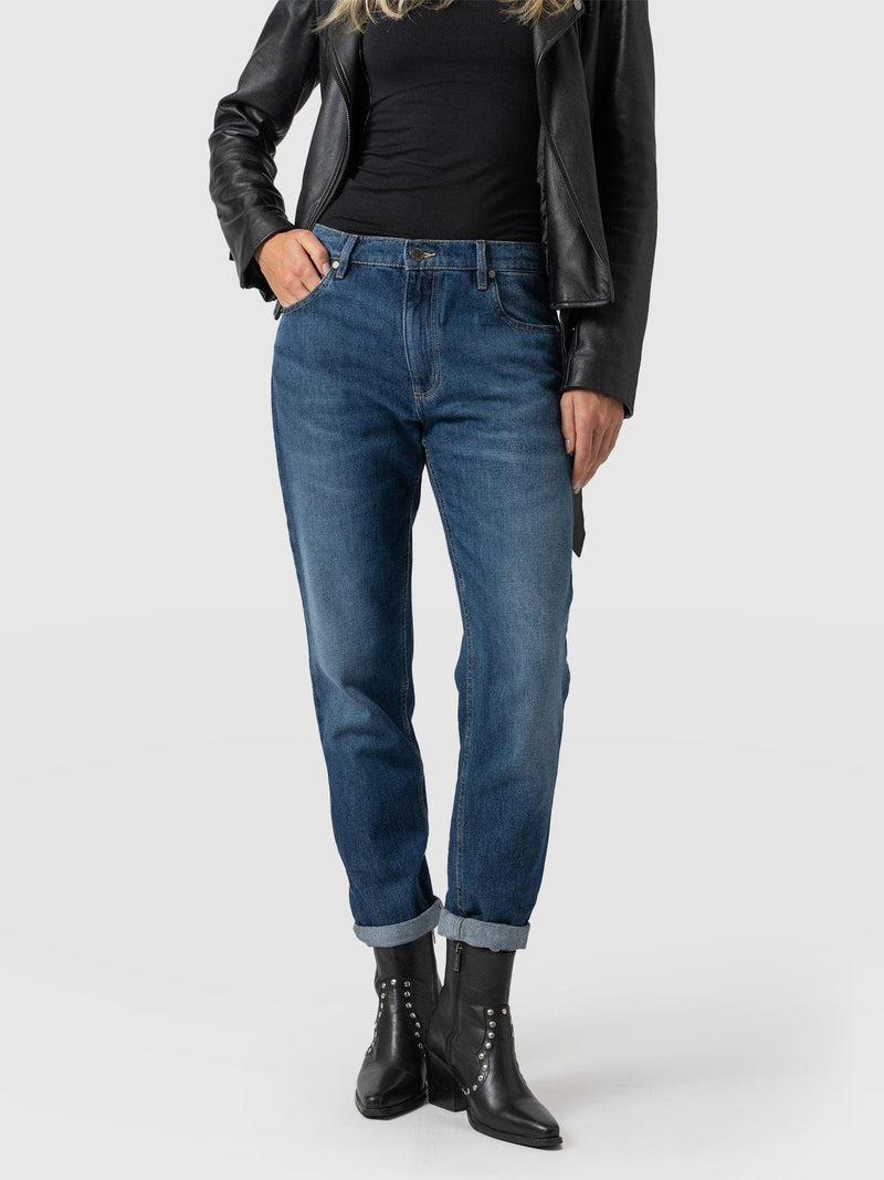 Boyfriend Jeans Mid Blue - Women's Jeans | Saint + Sofia® UK