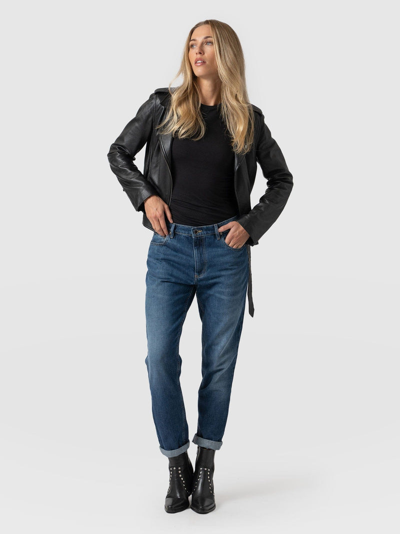 Boyfriend Jeans Mid Blue - Women's Jeans | Saint + Sofia® UK