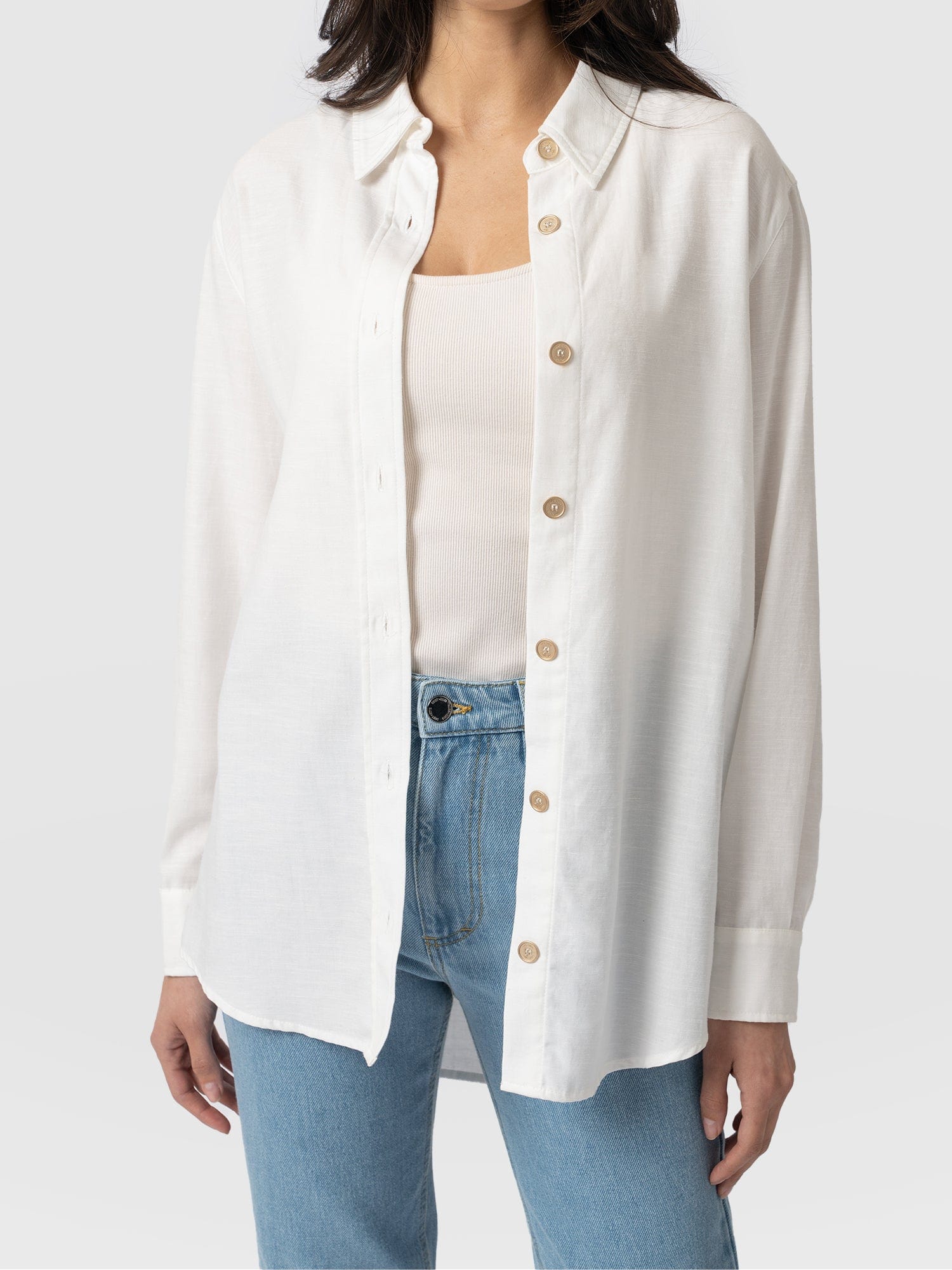 womens boyfriend white shirt