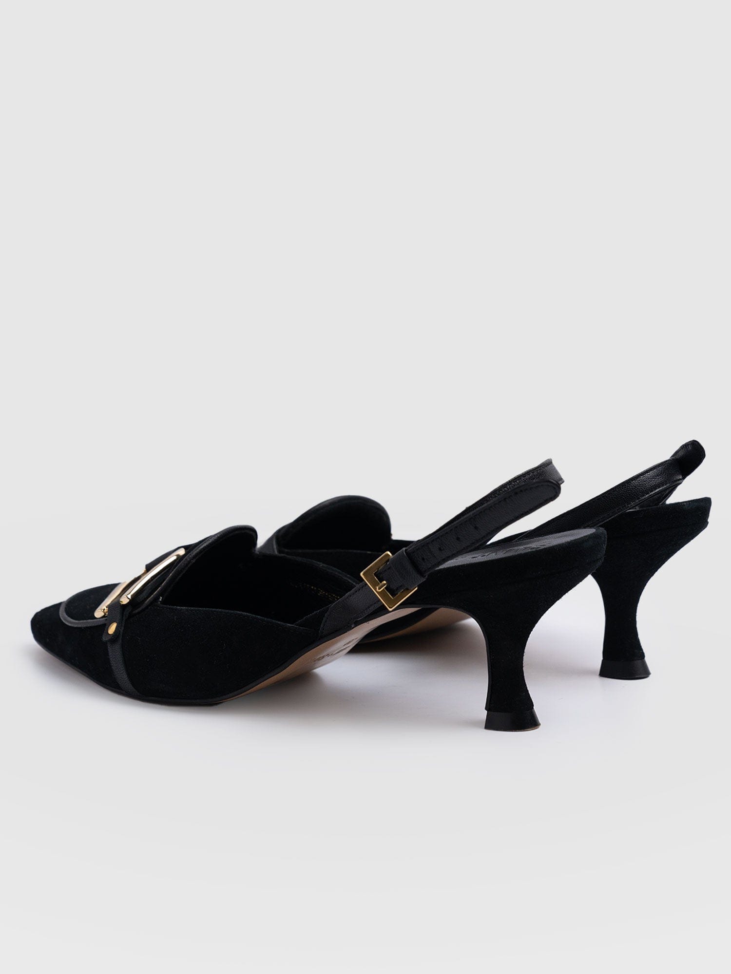 Bridget Sling Back Heels Black