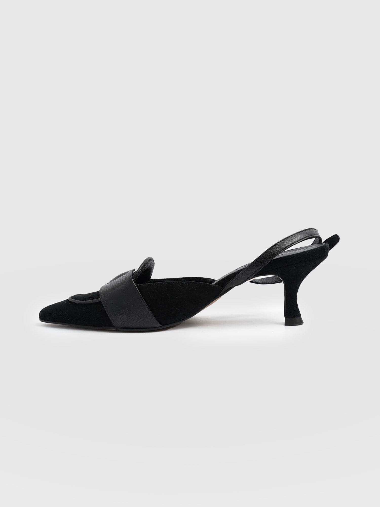 Bridget Sling Back Heels Black