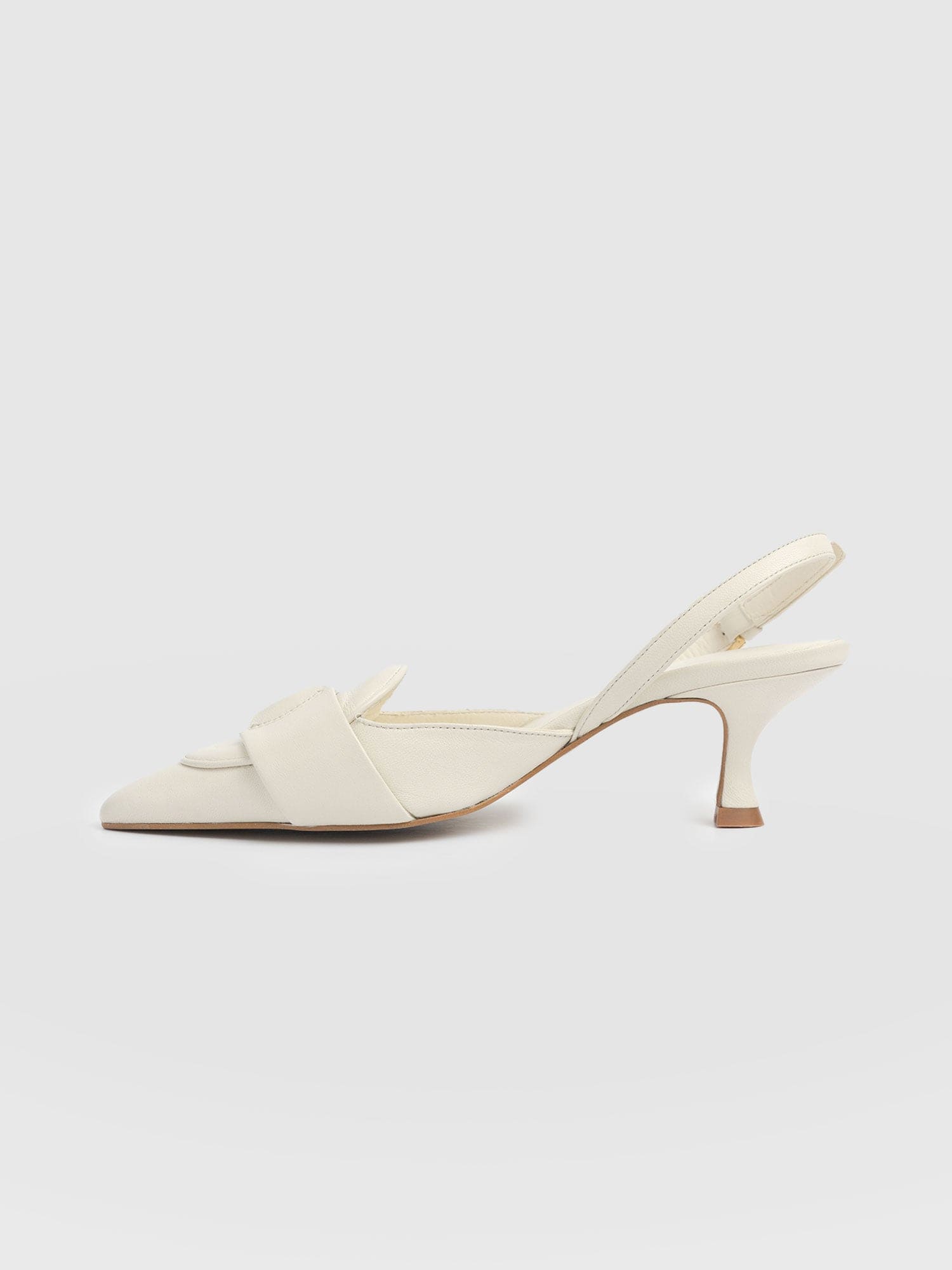 Bridget Sling Back Heels Cream