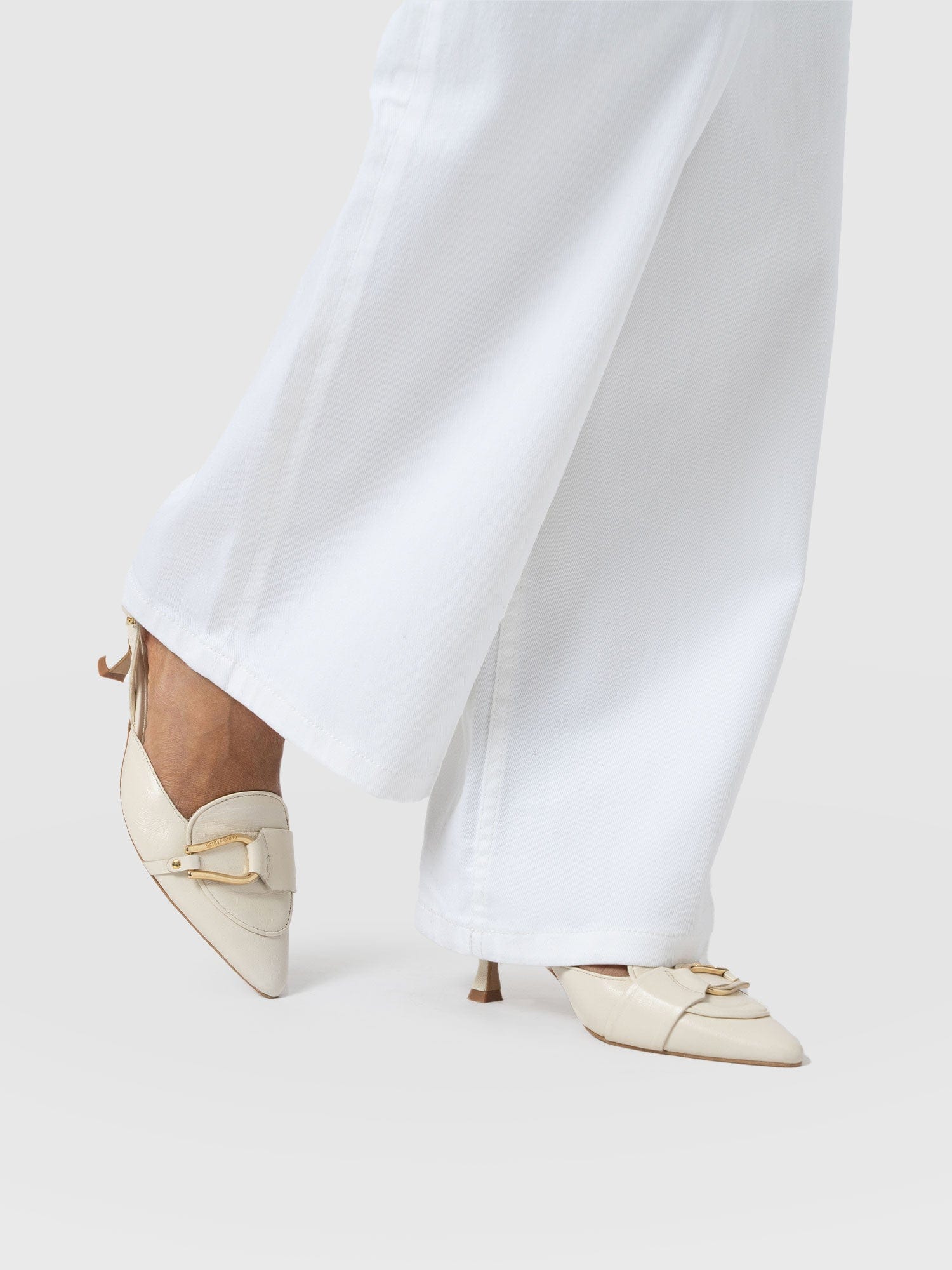 Bridget Sling Back Heels - Cream - Women's Sandalss | Saint + Sofia® UK