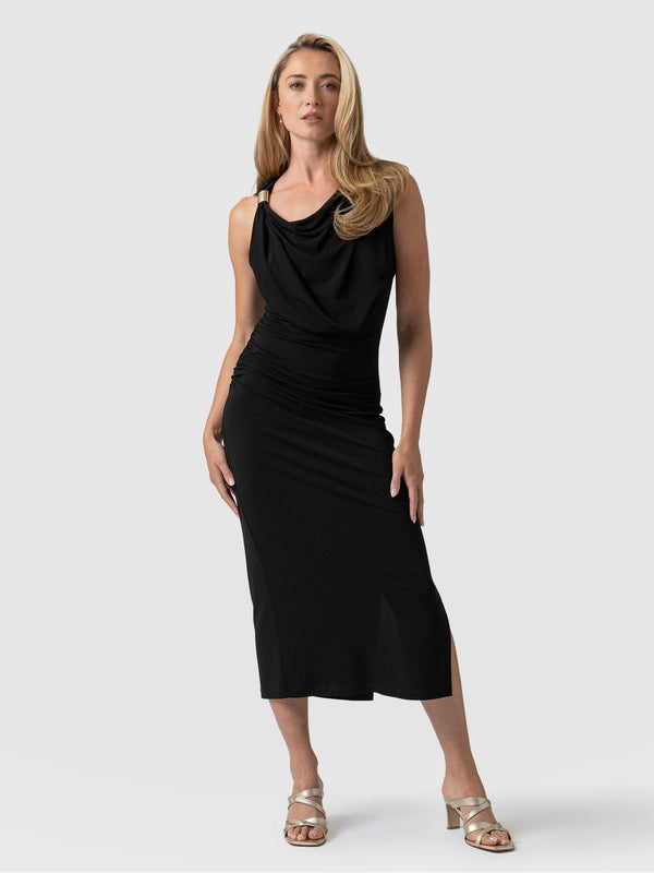 Bronte Draped Dress - Black