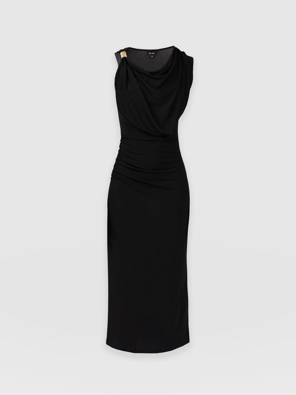 Bronte Draped Dress - Black