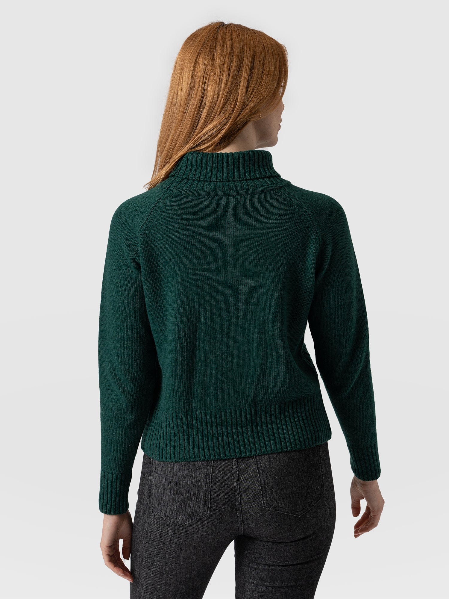 Glen Cable Knit Jumper - Green Cable Knit Jumper Green - Women's Jumper | Saint + Sofia® UK