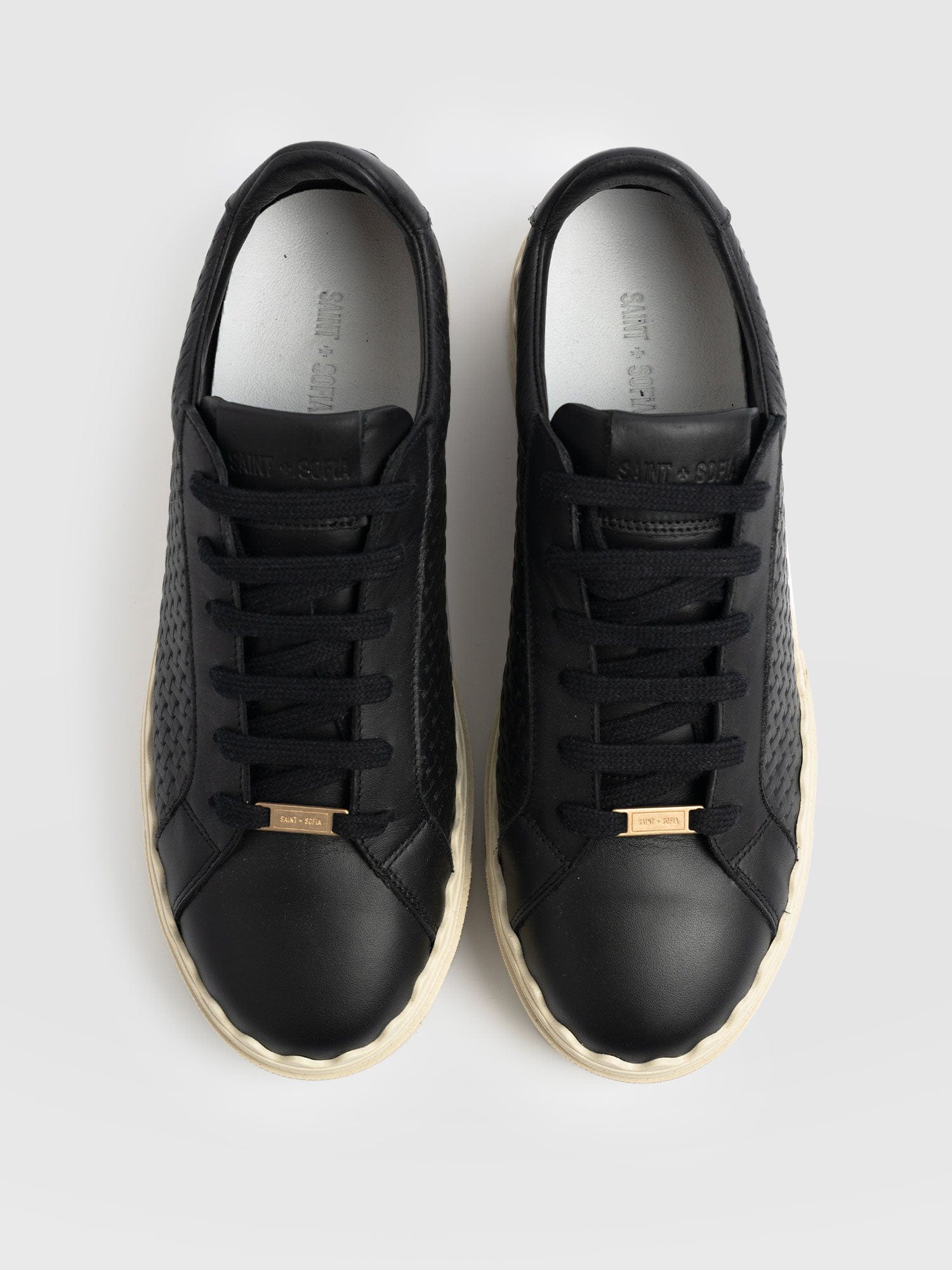 Brook Scallop Trainer Black - Women's Trainers | Saint + Sofia® UK