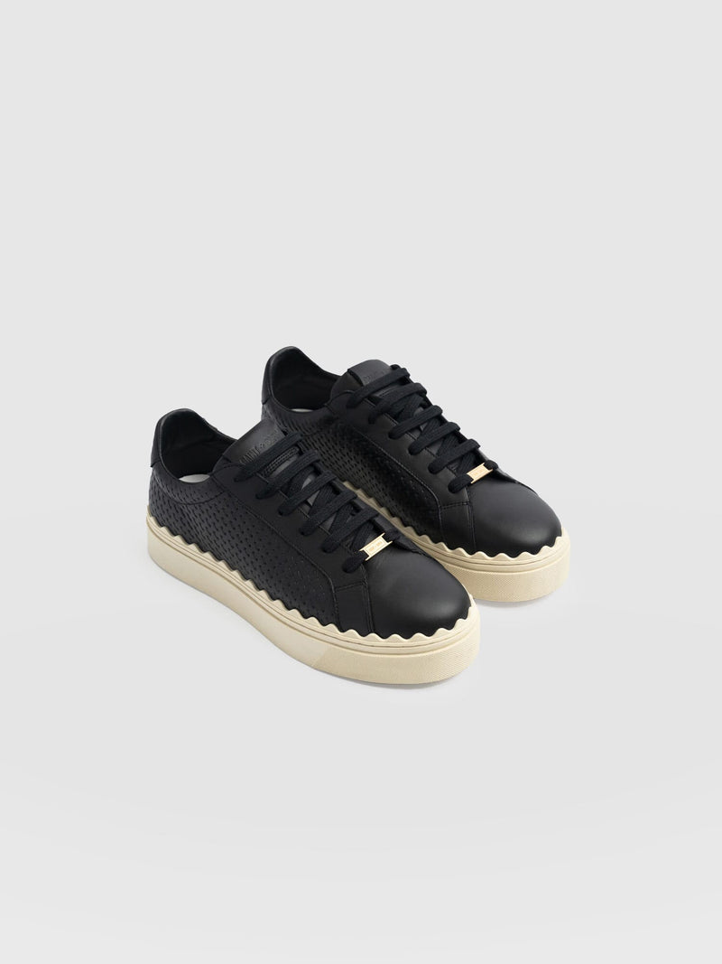 Brook Scallop Trainer Black - Women's Trainers | Saint + Sofia® UK