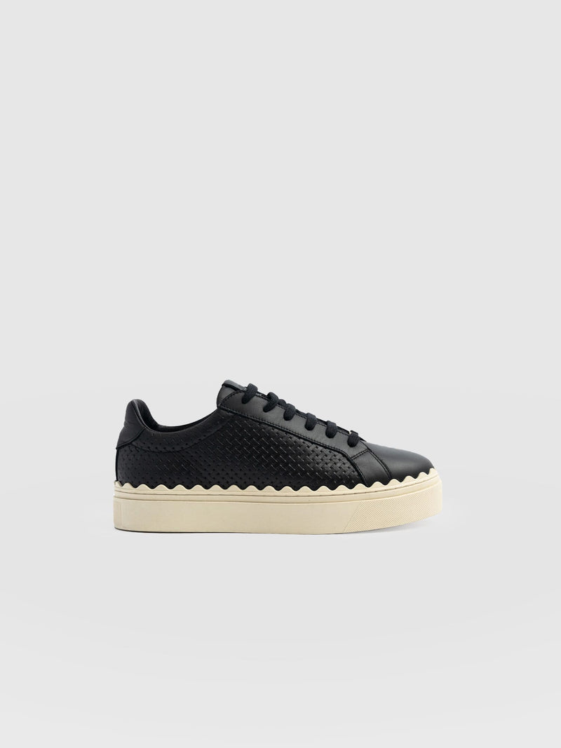 Brook Scallop Trainer Black - Women's Trainers | Saint + Sofia® UK