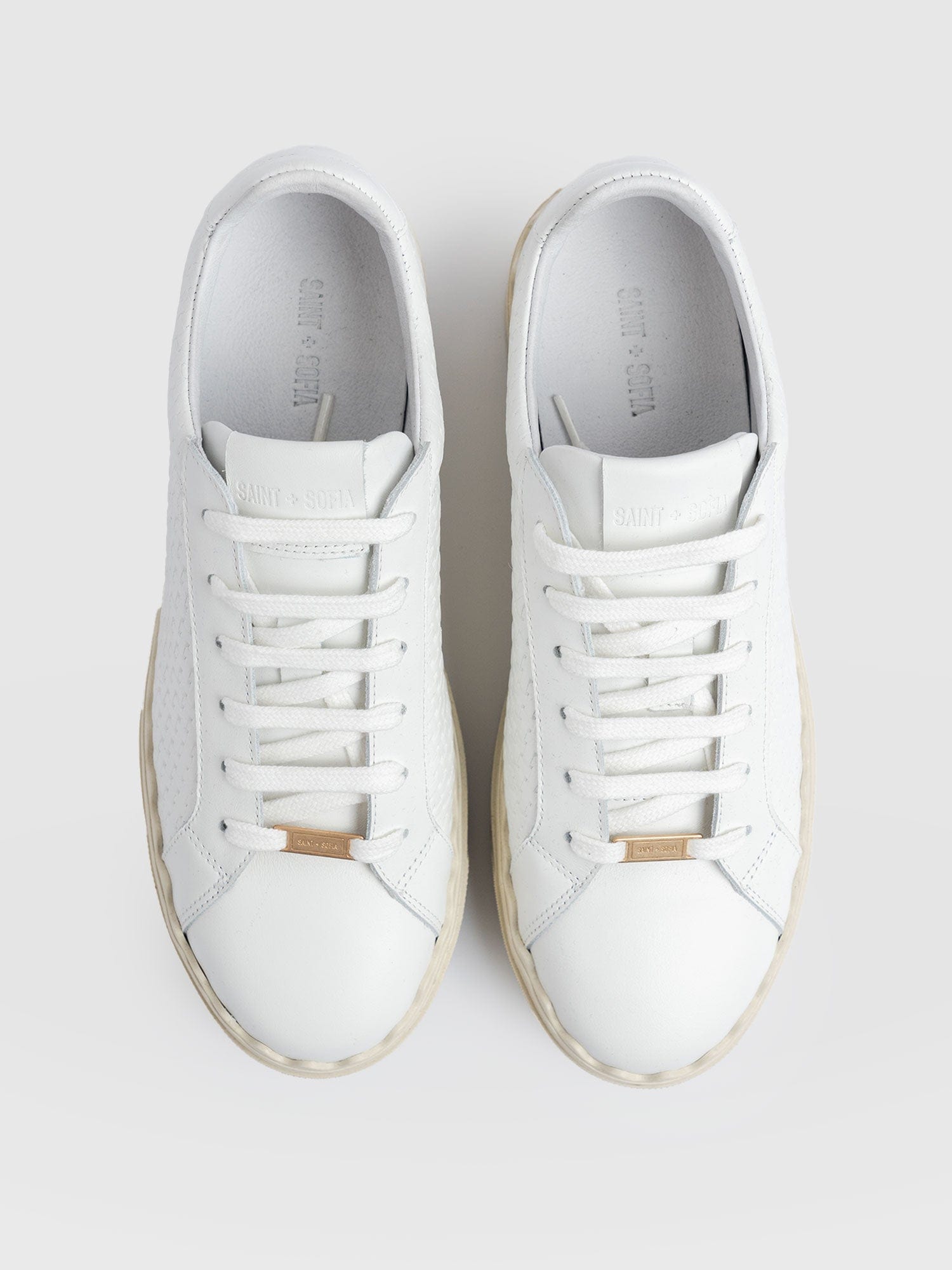 Brook Scallop Trainer White - Women's Trainers | Saint + Sofia® UK
