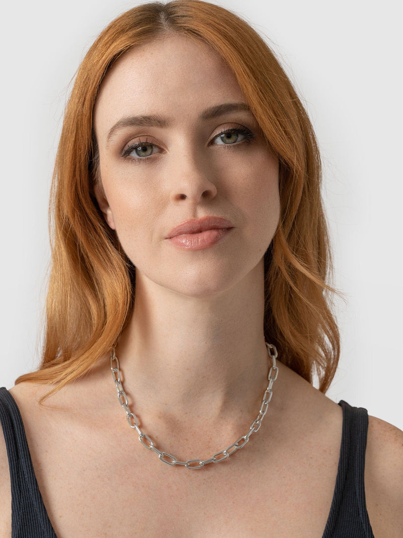 Cable Chain Necklace - Silver