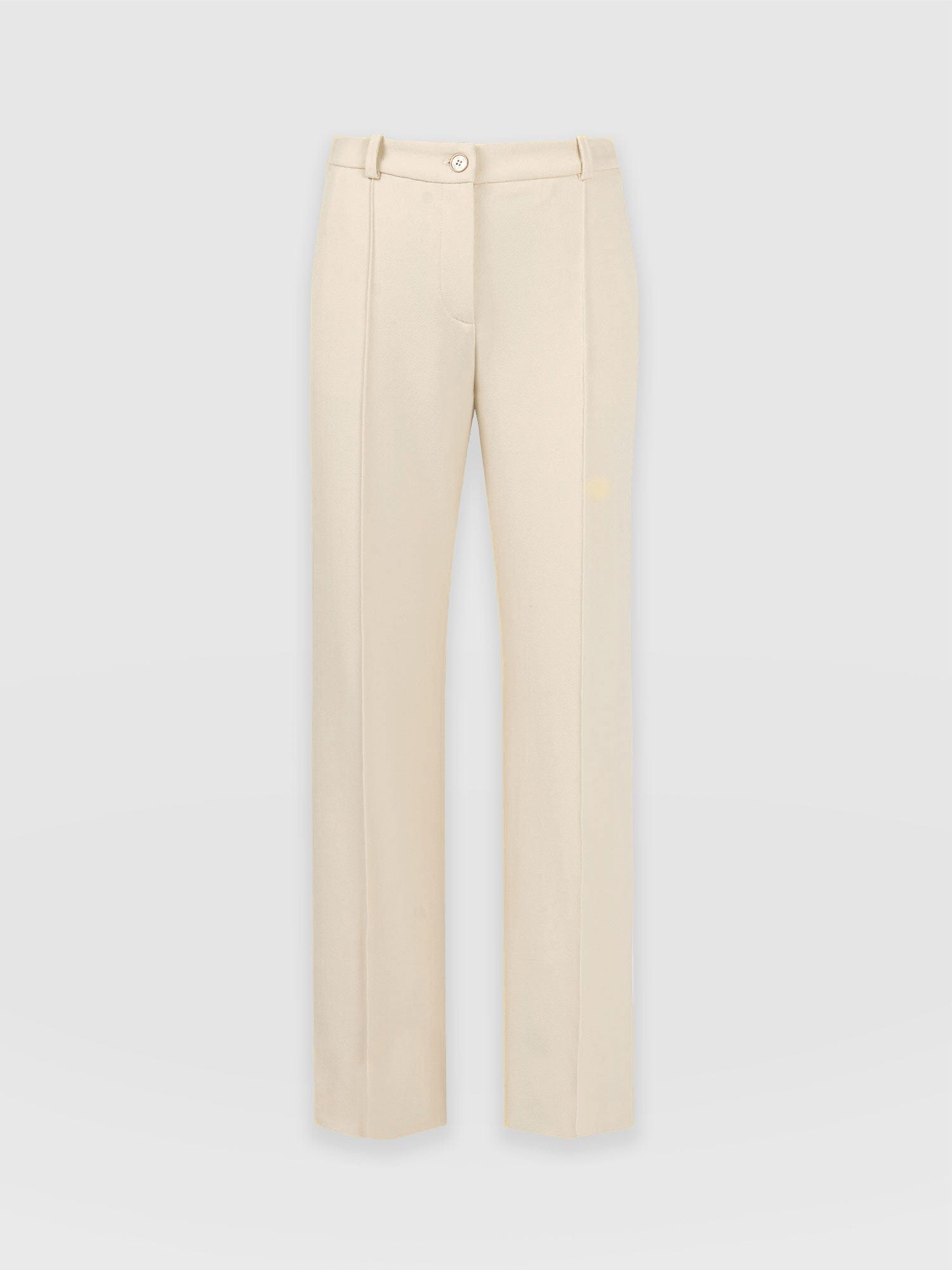 Cambridge Tailored Wide Leg Pant Beige - Women's Trousers | Saint + Sofia® UK