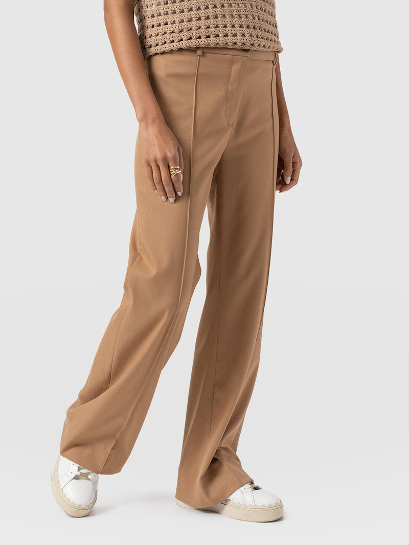 Cambridge Tailored Wide Leg Pant - Camel