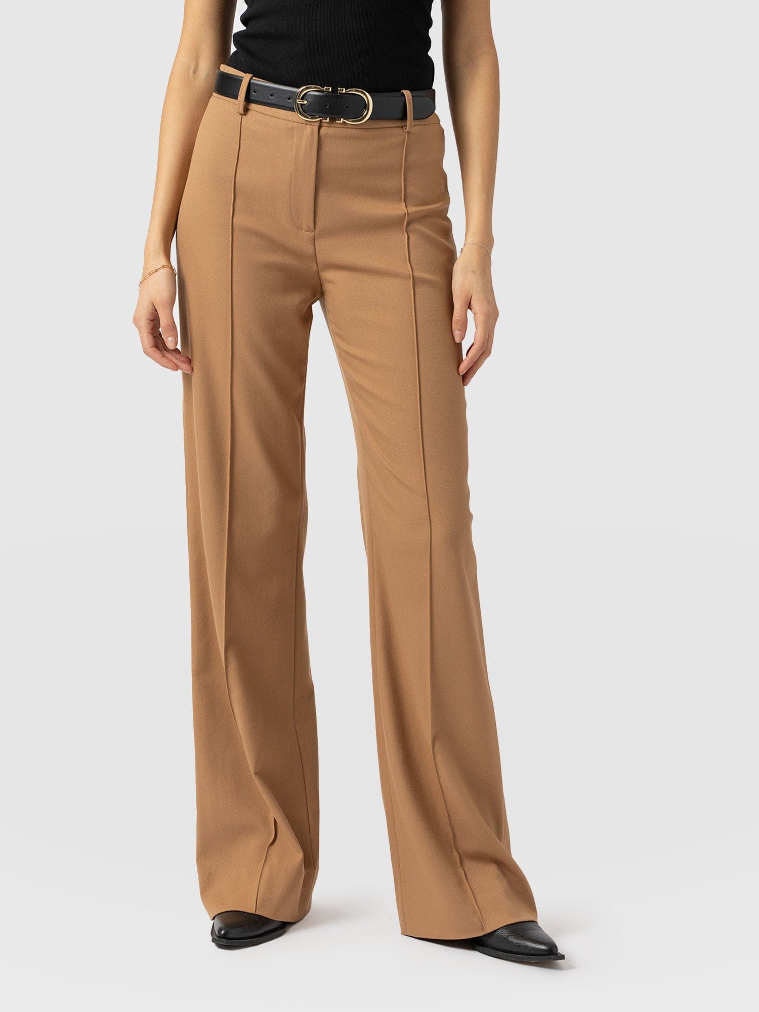 Cambridge Tailored Wide Leg Pant - Camel