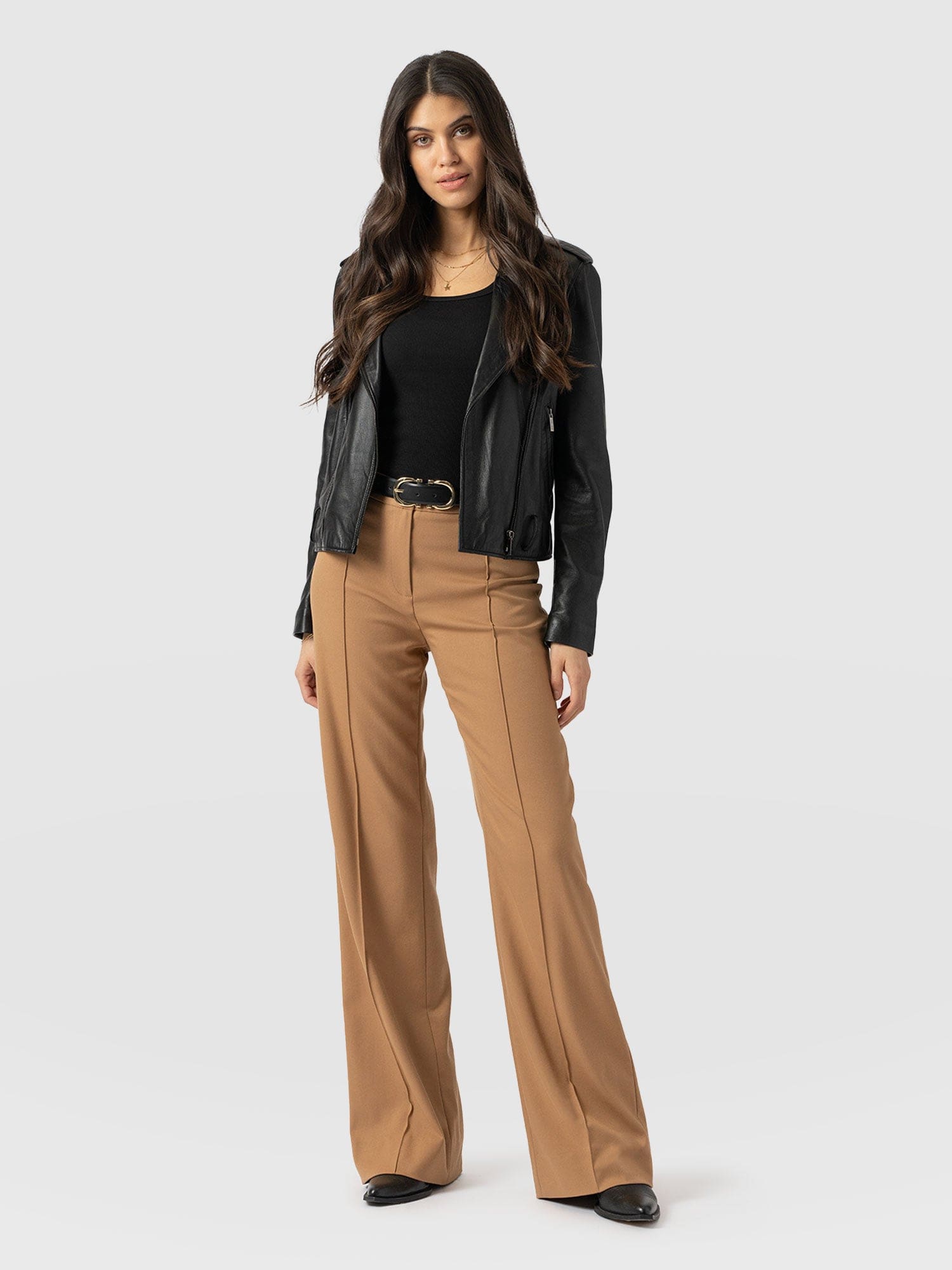 Cambridge Tailored Wide Leg Pant - Camel