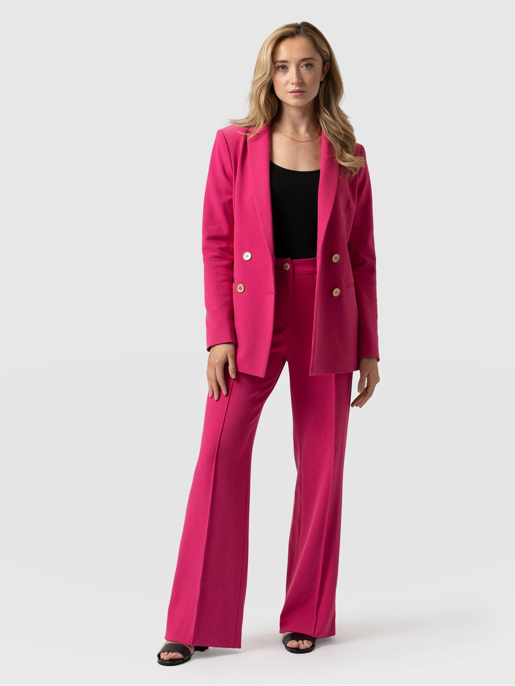 Cambridge Tailored Wide Leg Pant Hot Pink - Women's Trousers