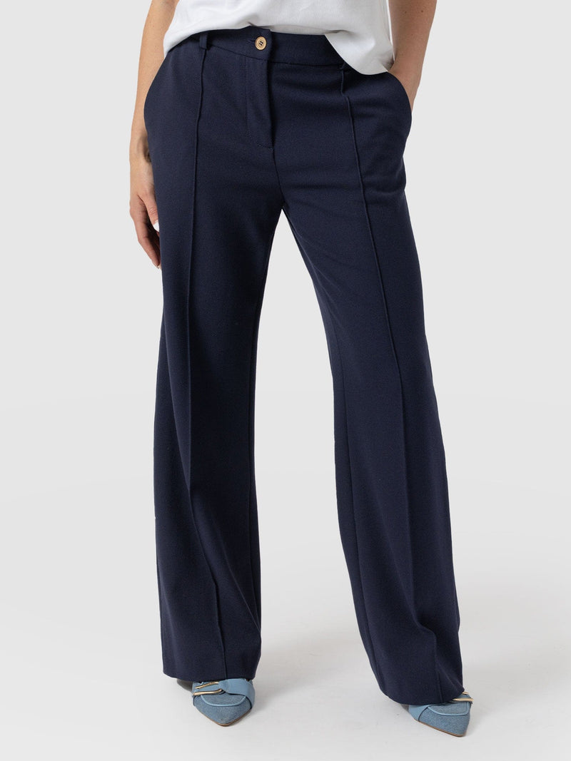 Cambridge Tailored Wide Leg Pant - Navy