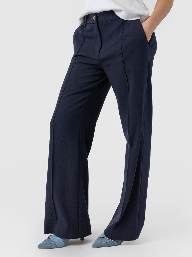 Cambridge Tailored Wide Leg Pant - Navy