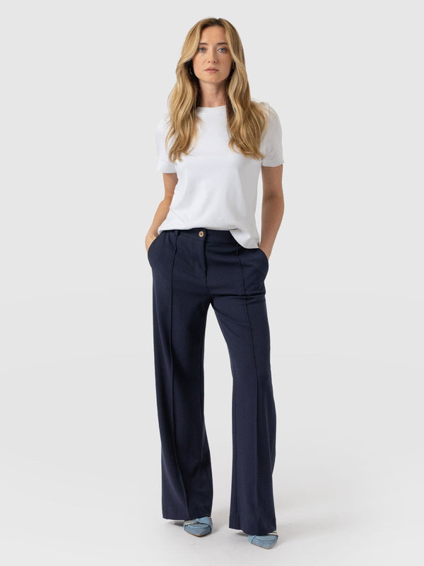 Cambridge Tailored Wide Leg Pant - Navy