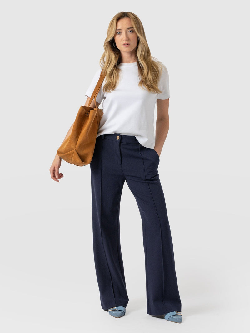 Cambridge Tailored Wide Leg Pant - Navy