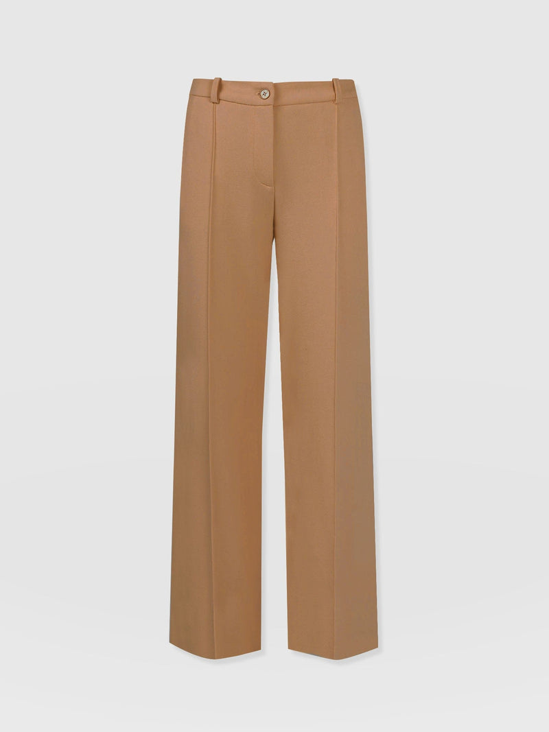 Cambridge Tailored Wide Leg Pant - Tan