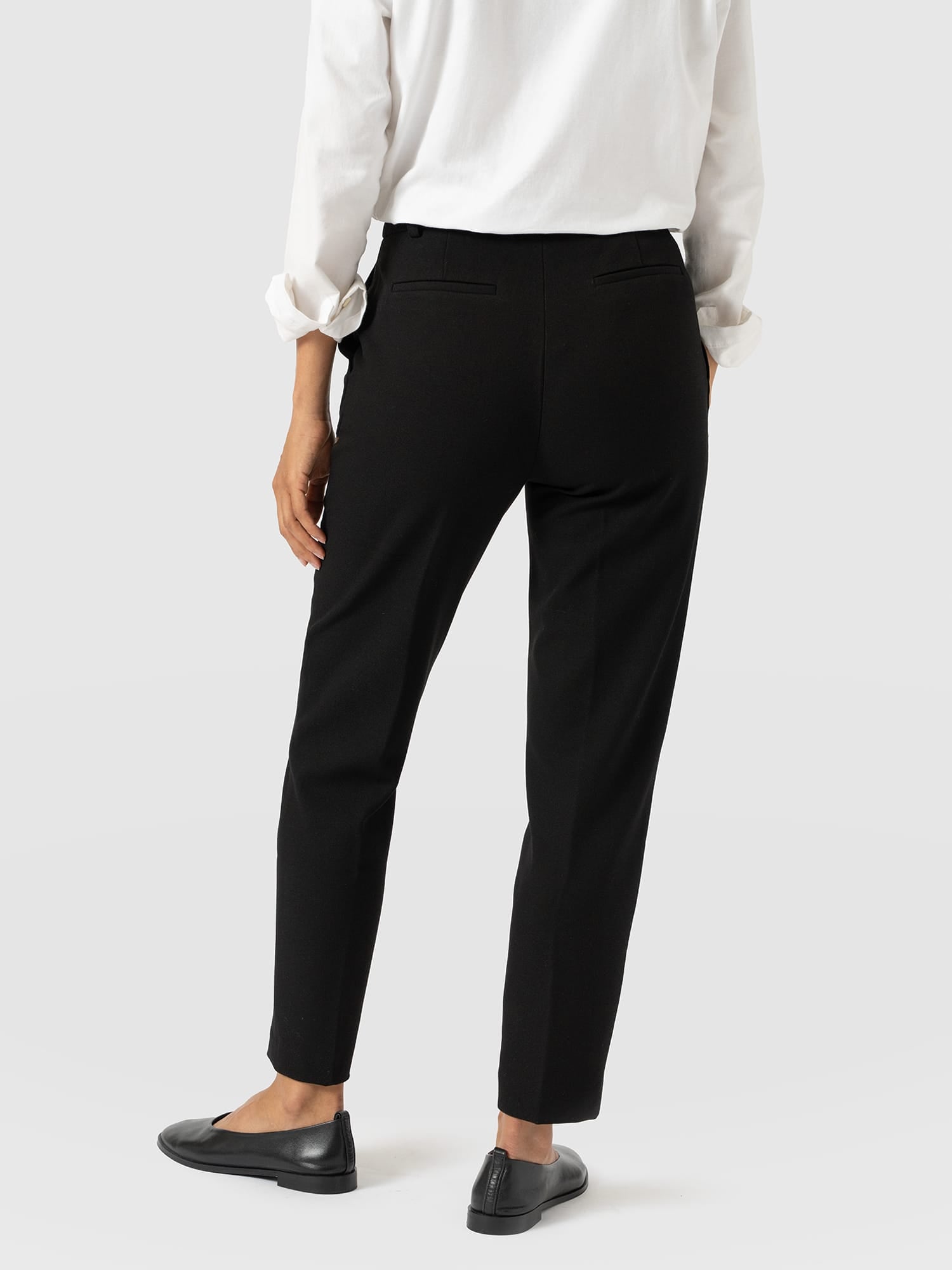 Cambridge Tapered Pant - Black - Women's Trouserss | Saint and Sofia® UK