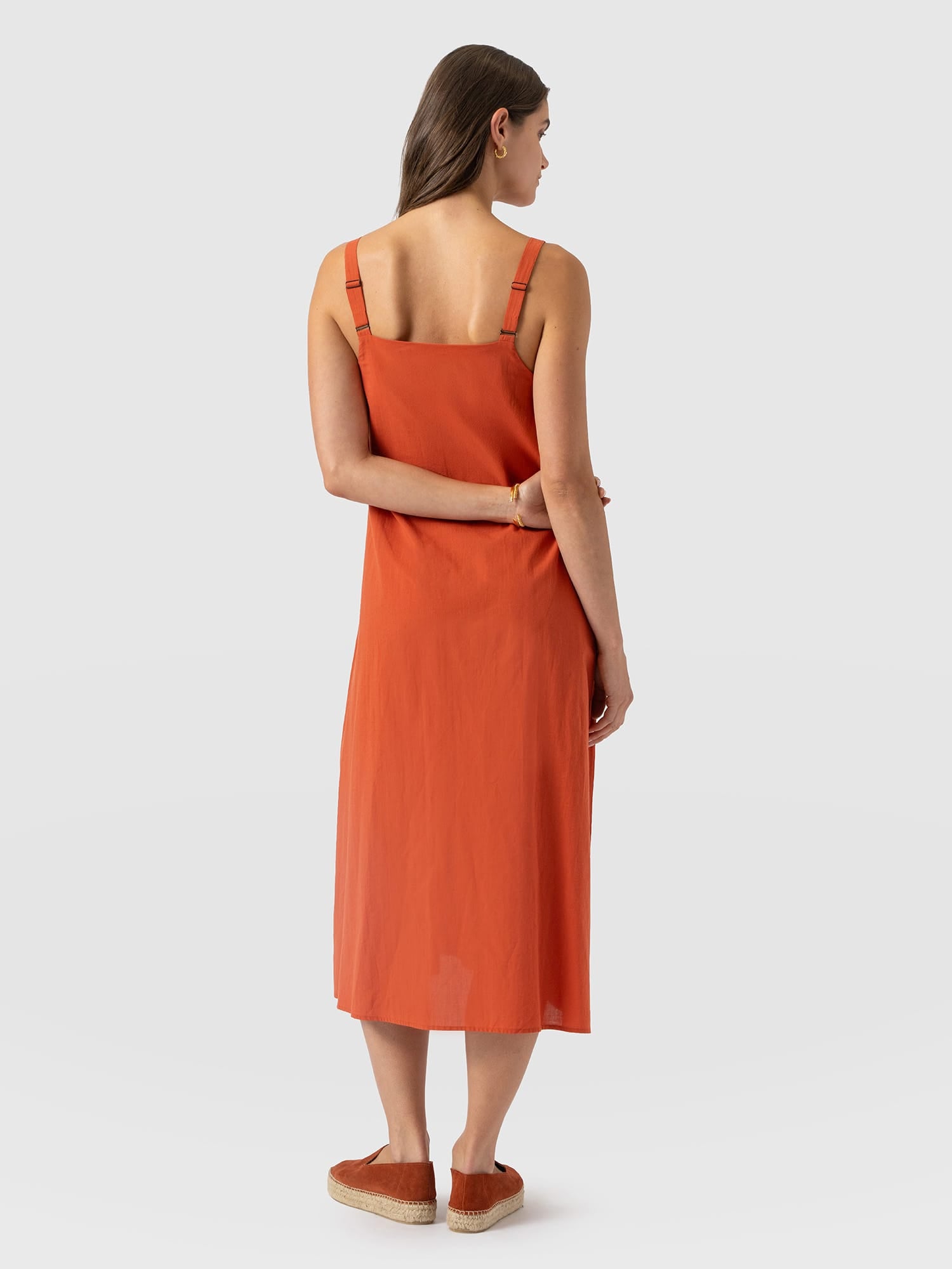 Candice A - Line Dress - Burnt Orange