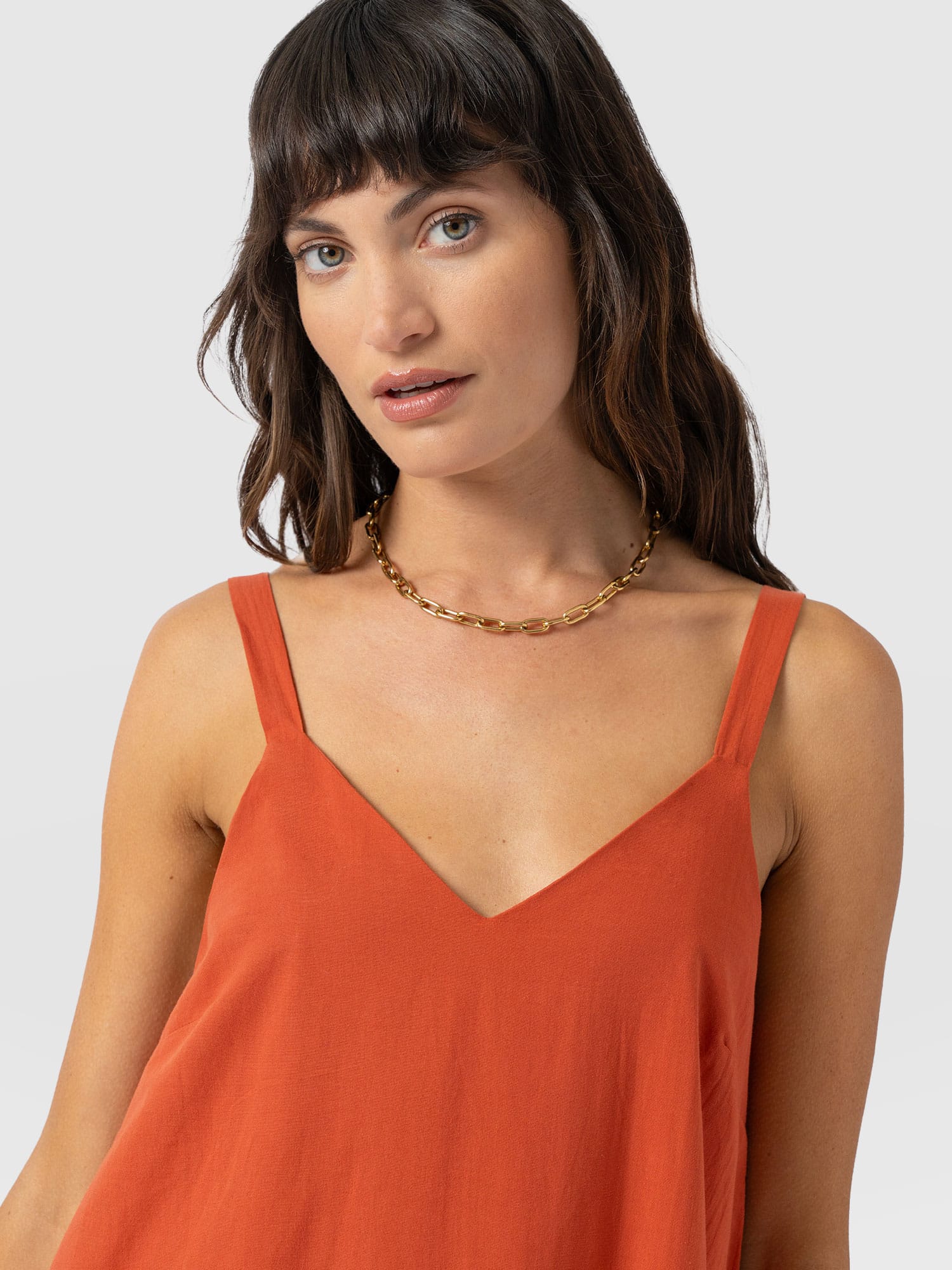 Candice A - Line Dress - Burnt Orange - Women's Dresses | Saint + Sofia® UK