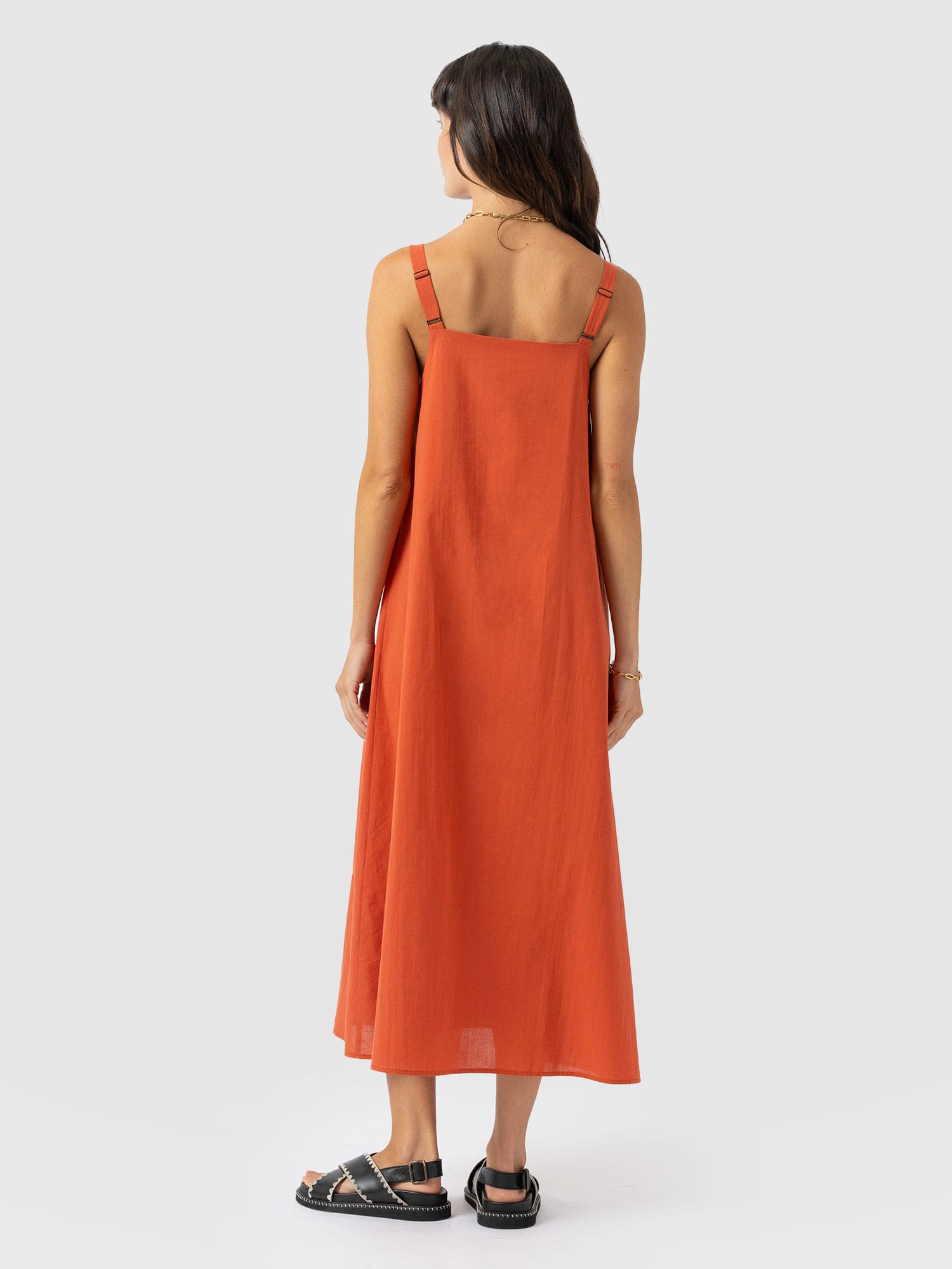 Candice A - Line Dress - Burnt Orange - Women's Dresses | Saint + Sofia® UK