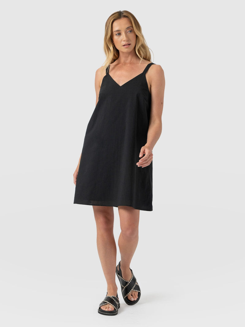 Candice A - Line Mini Dress - Black