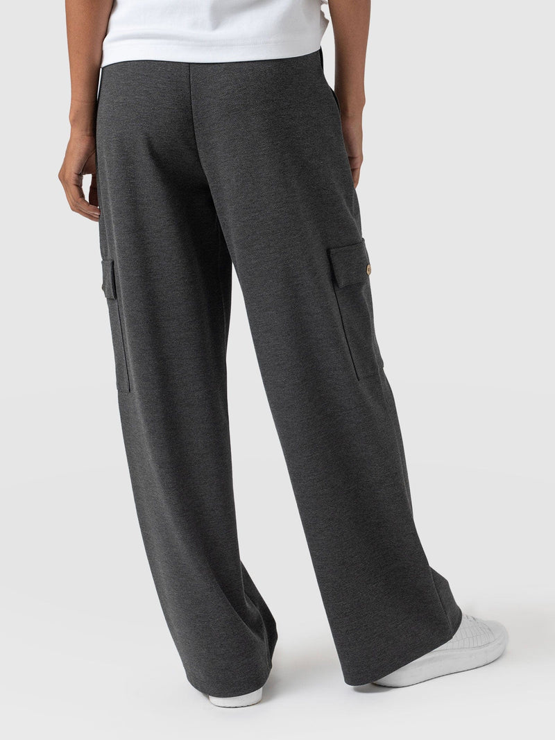 Cargo Chelsea Wide Leg Pant - Charcoal