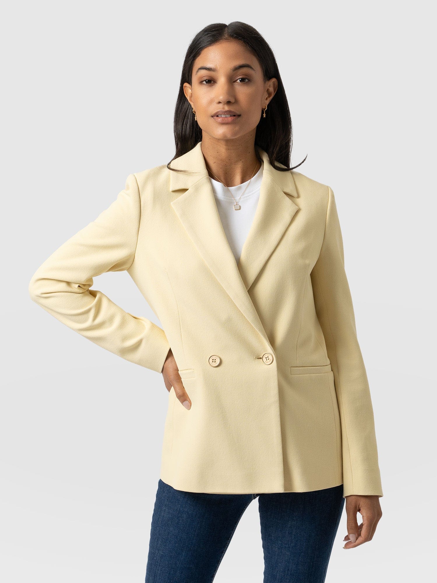 Carmen Blazer Yellow - Women's Blazers | Saint + Sofia® UK