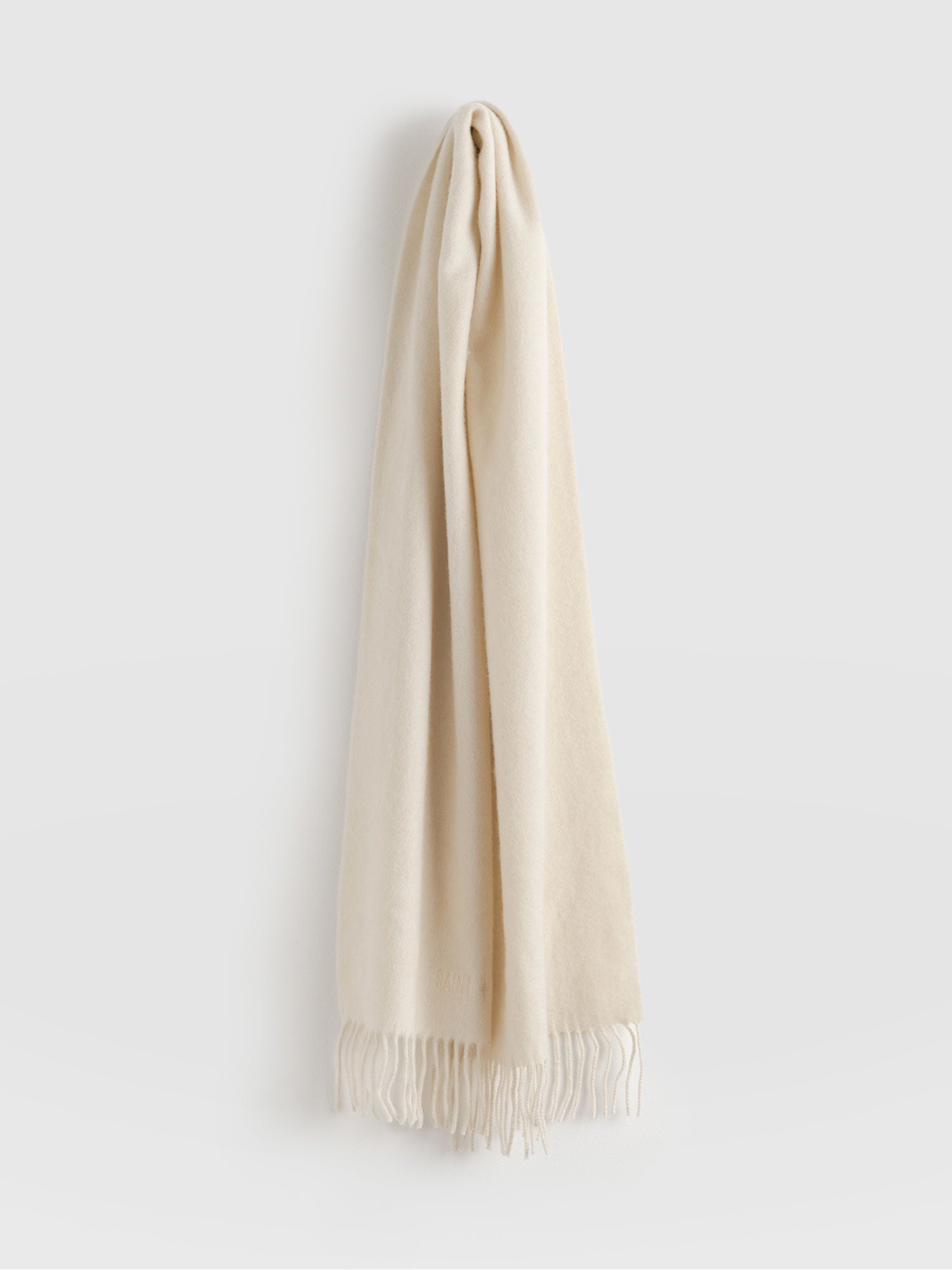 Cashmere Scarf Cream Women s Scarves Saint Sofia UK