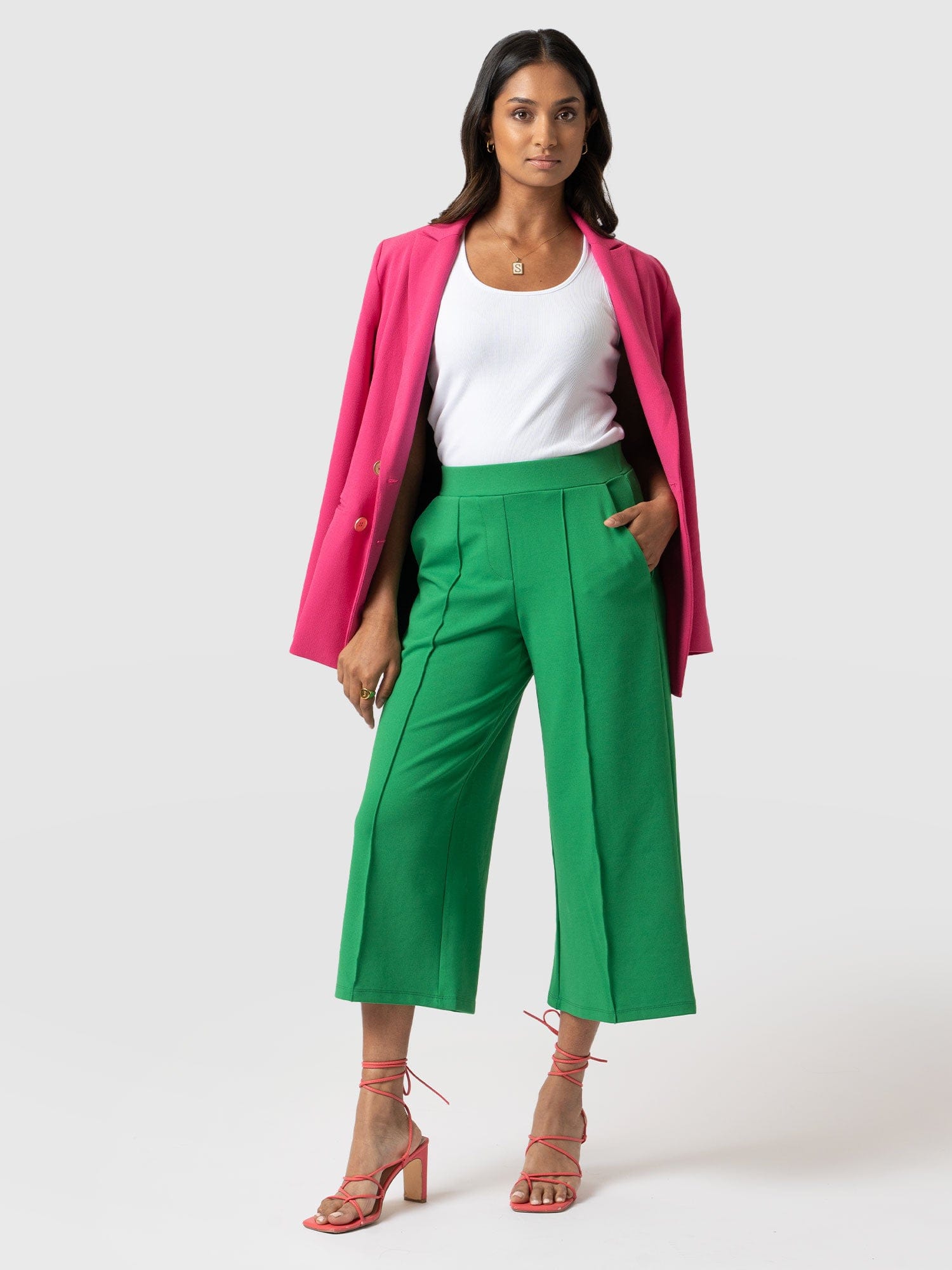 Green store culotte pants