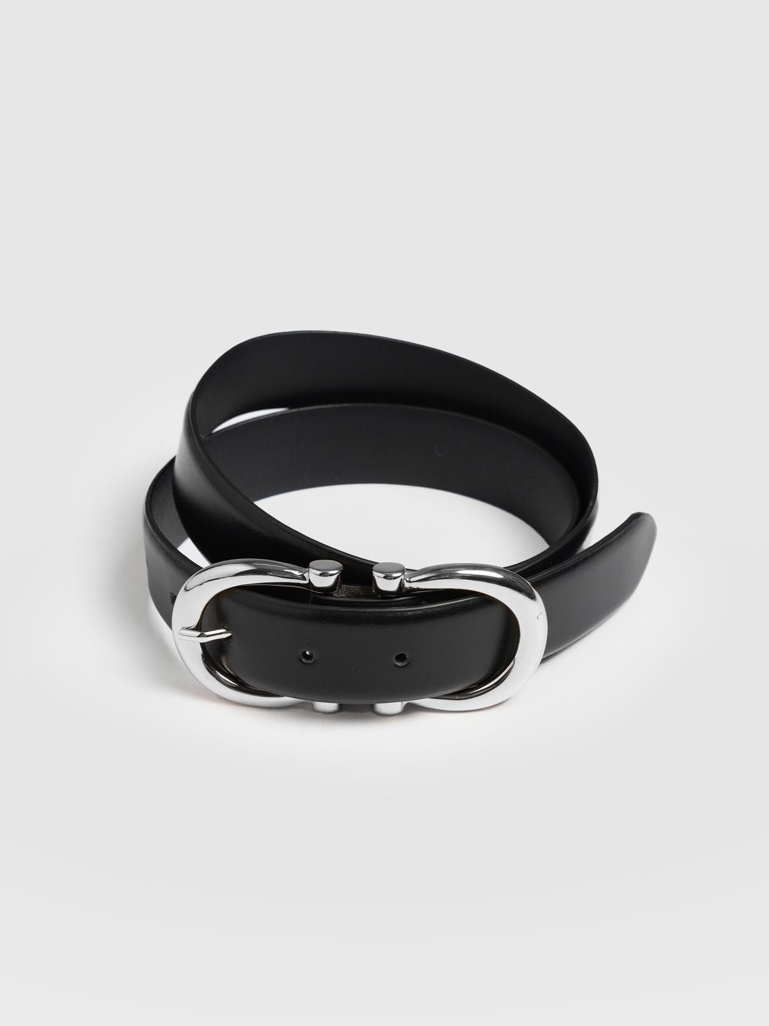 Chelsea Belt - Black/Silver - Women's Accessories | Saint + Sofia® UK