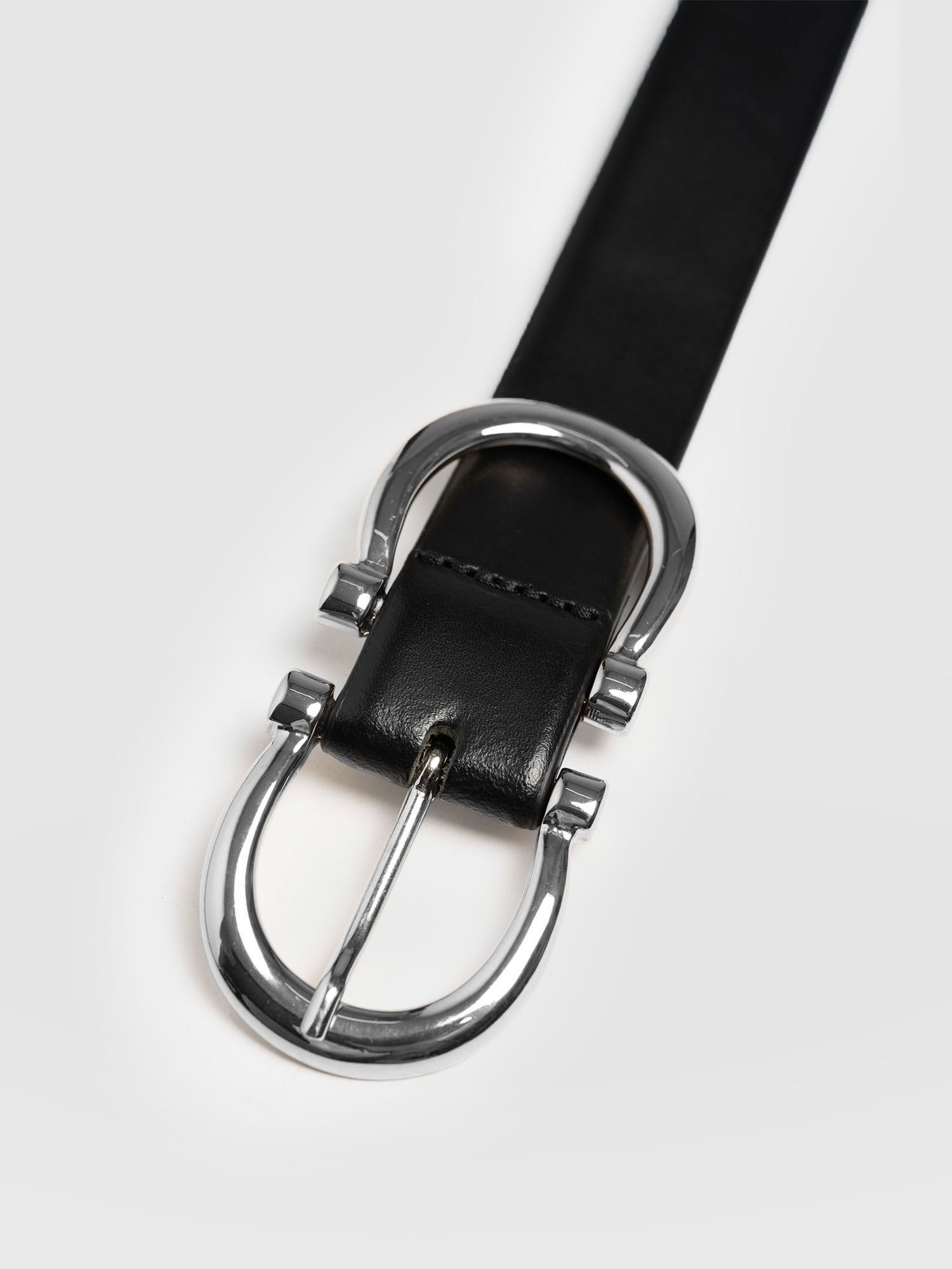 Chelsea Belt - Black/Silver - Women's Accessories | Saint + Sofia® UK