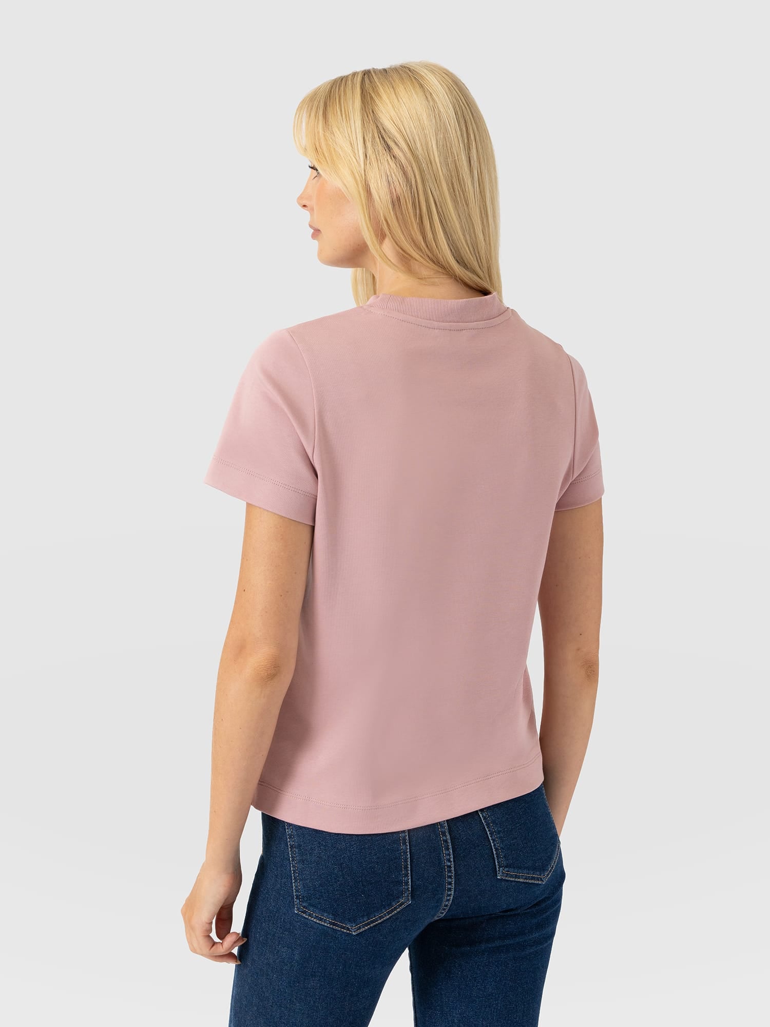 Chelsea Crew Neck Tee - Dusty Pink - Women's T-shirts | Saint and Sofia® UK