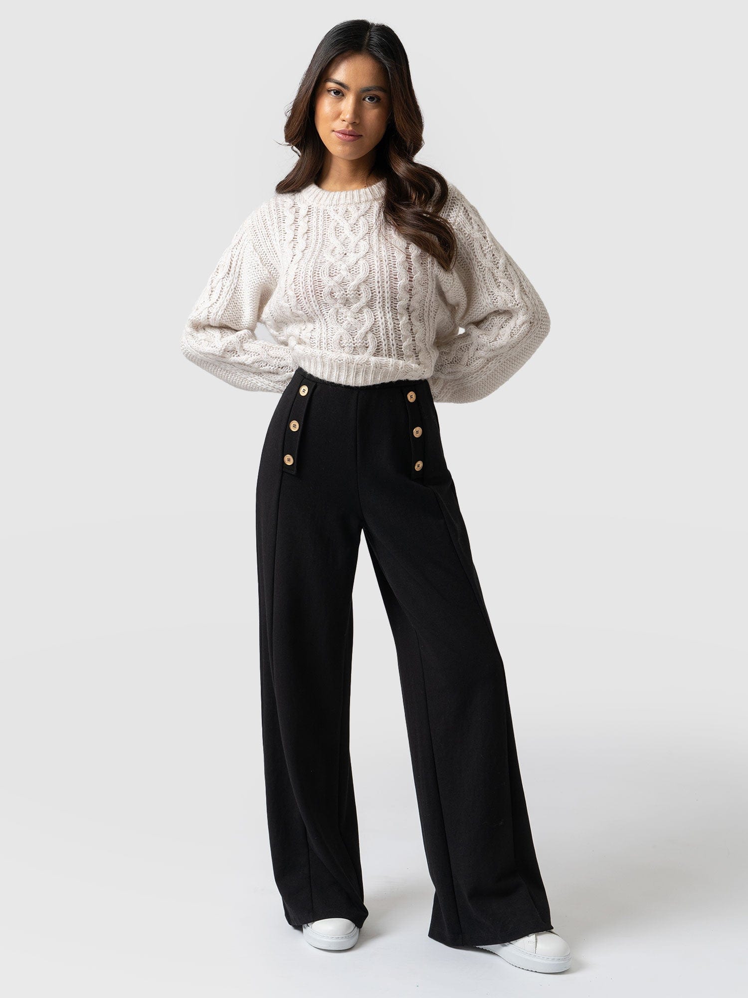 Women's Jersey Ribbed Slouchy Trousers | Boohoo UK