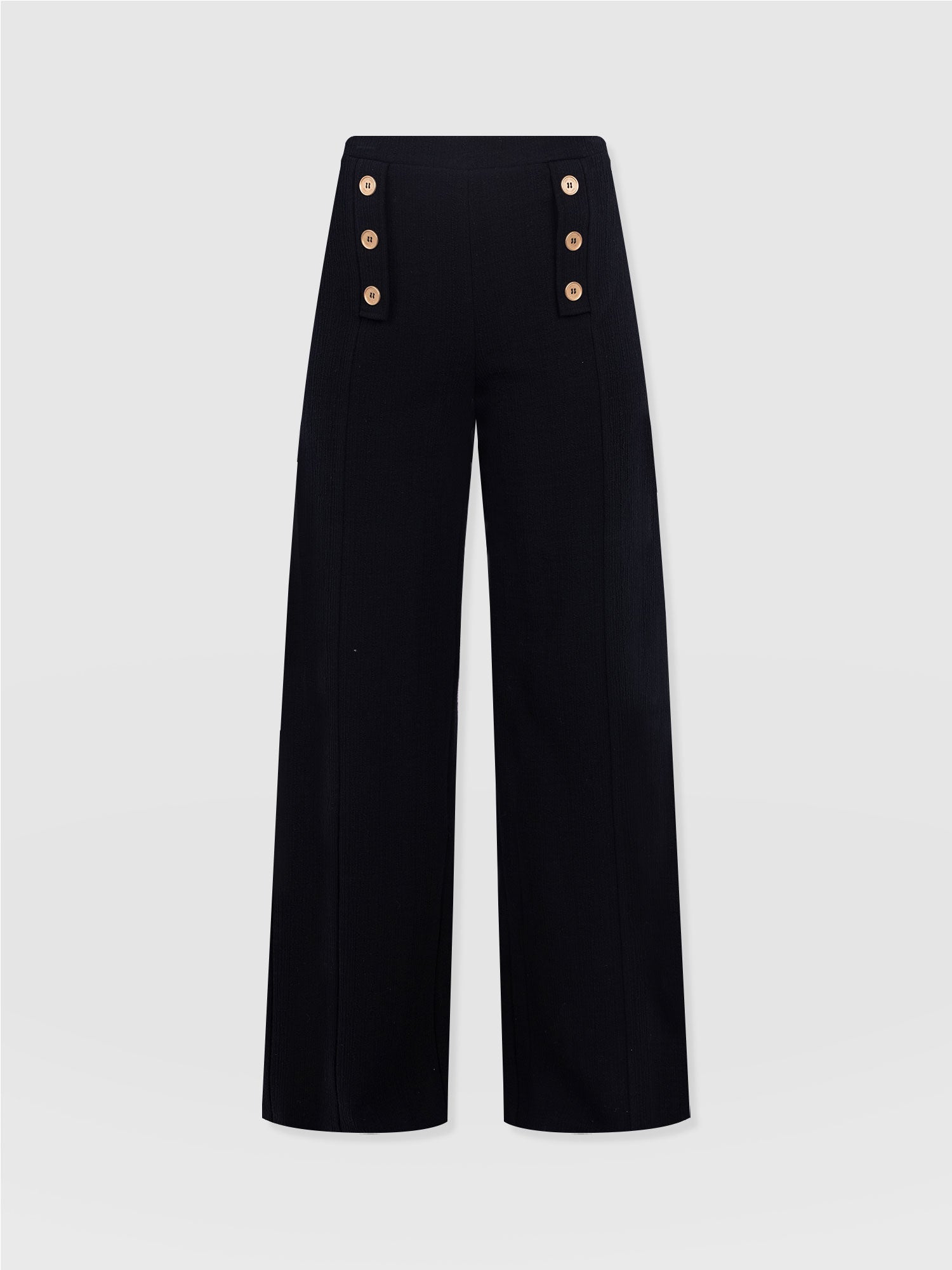 Chelsea Pant - Black Textured - Women's Trousers | Saint + Sofia® UK