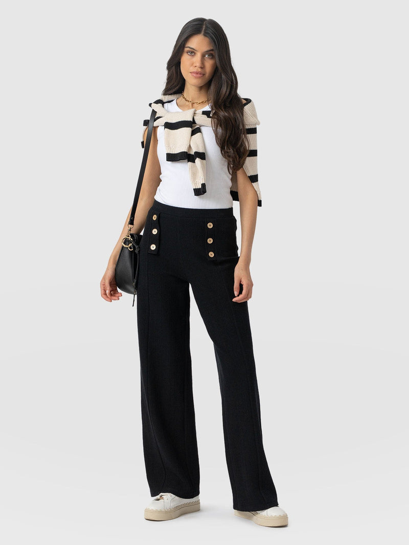 Chelsea Pant - Black Textured