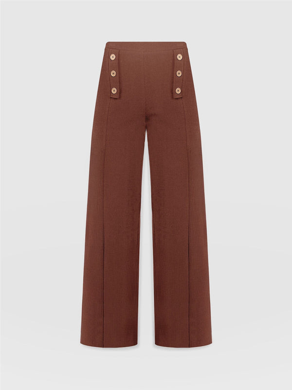 Chelsea Pant - Maroon Textured