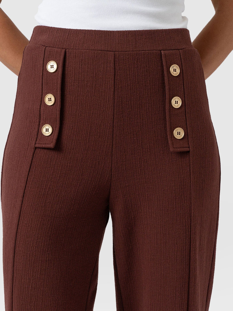 Chelsea Pant - Maroon Textured