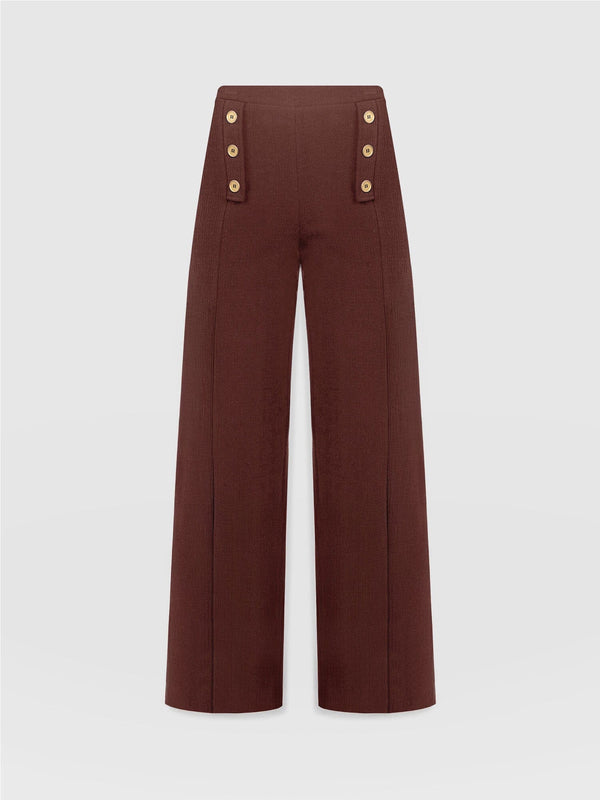 Chelsea Pant - Maroon Textured