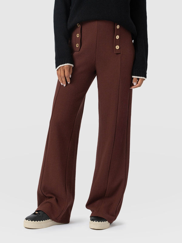 Chelsea Pant - Maroon Textured