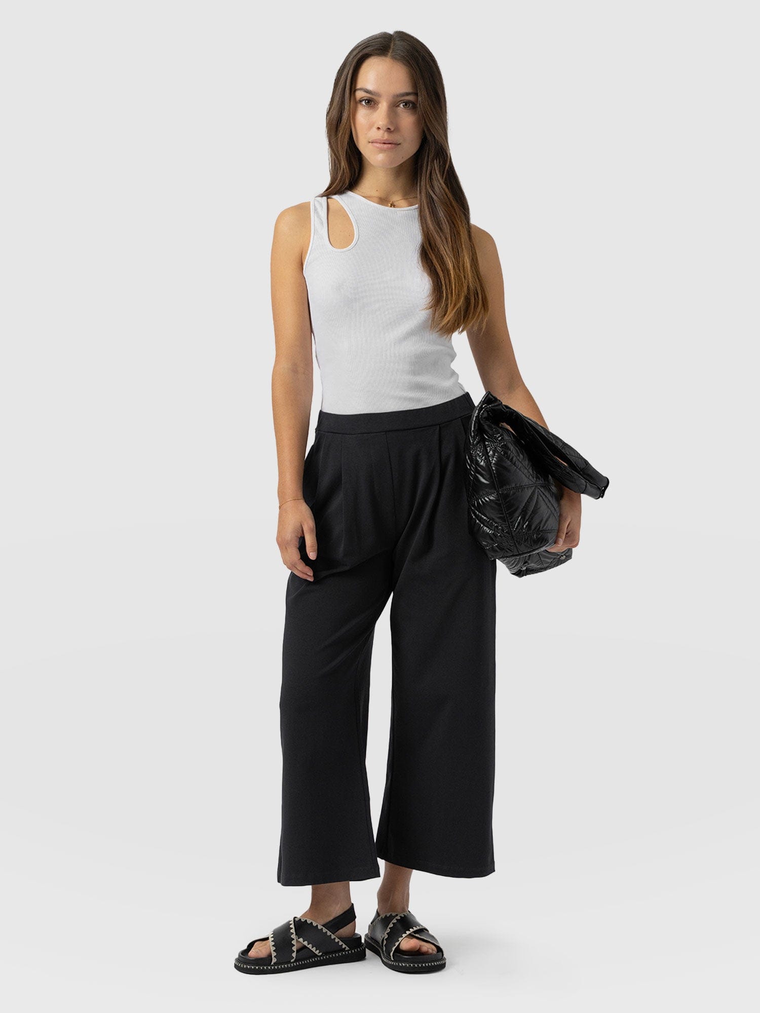 City Culotte Black - Women's Culottes | Saint + Sofia® UK