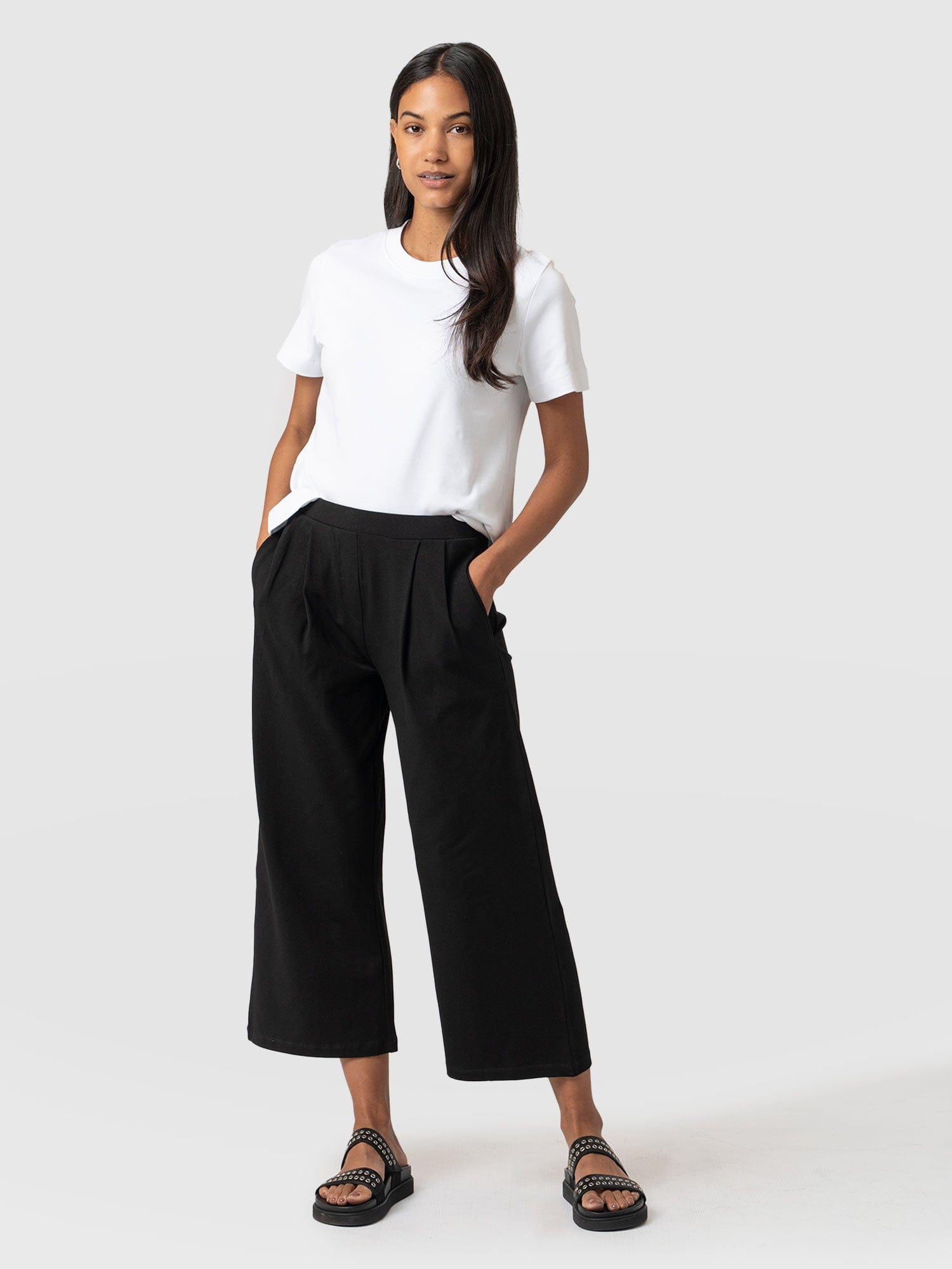 City Culotte - Black Pleats