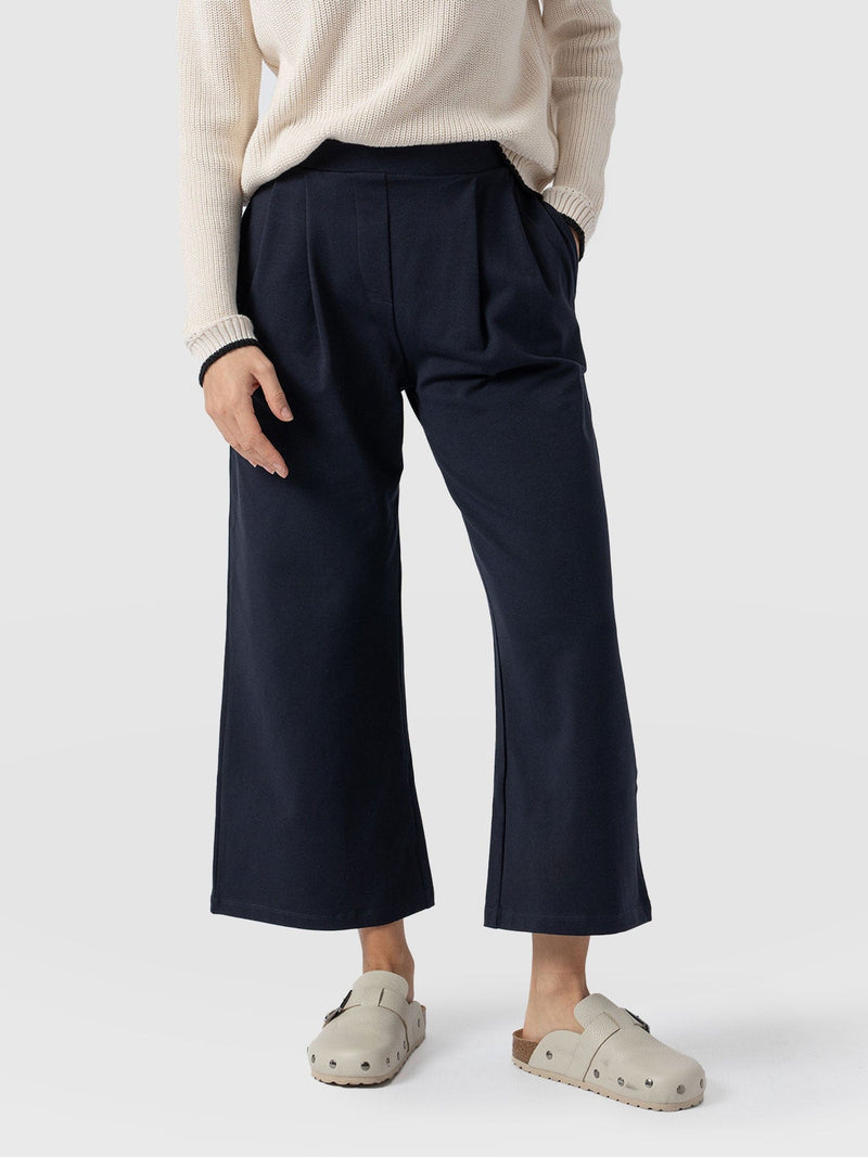 City Culotte - Navy Pleats